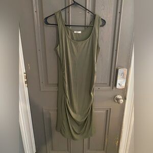 Maternity Olive Green Midi Dress
